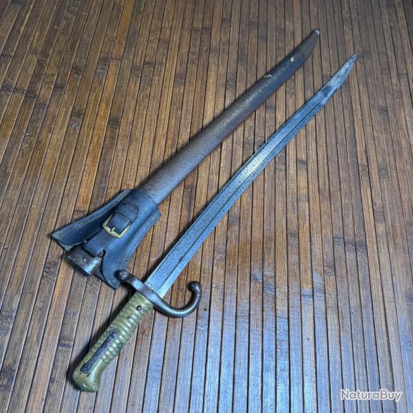 BA�ONNETTE SABRE CHASSEPOT 1866 MONOMATRICULE MANUFACTURE D'ARME DE ST �TIENNE 1874 ?