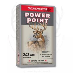 20 balles POWER POINT Cal.243Win 100Grs WINCHESTER