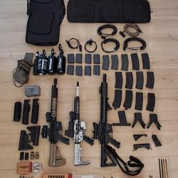 Lot Airsoft Tippmann HPA / CO2 complet - Full upgrade + nombreuses pi&egrave;ces