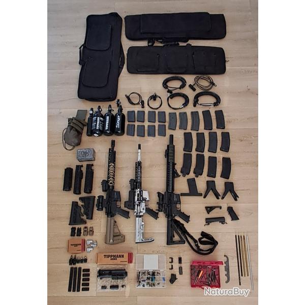 Lot Airsoft Tippmann HPA / CO2 complet - Full upgrade + nombreuses pi�ces