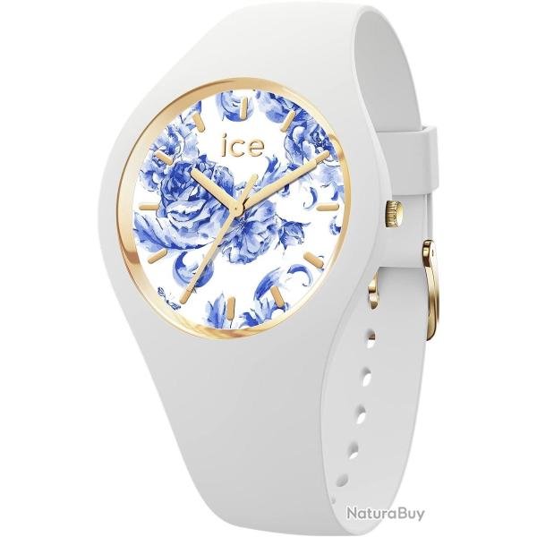 Ice-Watch - ICE blue White porcelain - Montre blanche pour femme avec bracelet en silicone