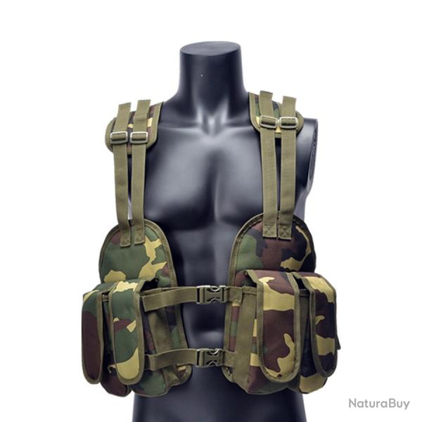 Chest Rig Tactique Molle R�glable Porte Chargeurs Gilet Militaire Airsoft Chasse Outdoor Camouflage