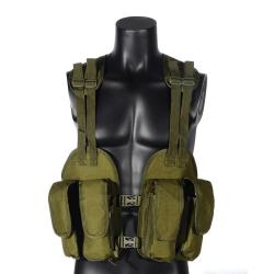 Chest Rig Tactique MOLLE R&eacute;glable Vert Porte-Chargeurs Airsoft Chasse Paintball Outdoor L&eacute;ger