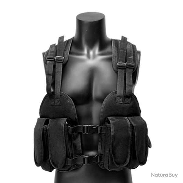 Chest Rig Tactique Molle R�glable Porte Chargeurs Gilet Militaire Airsoft Chasse Outdoor Noir