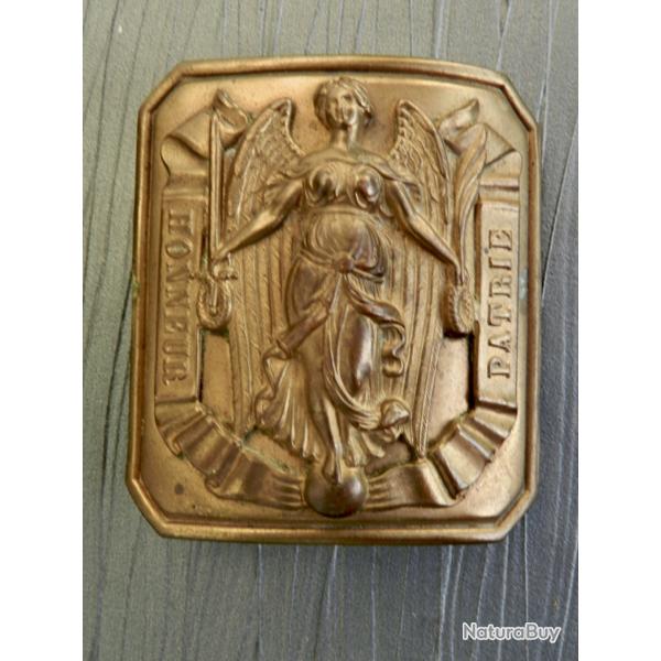 Ancienne boucle de ceinturon HONNEUR ET PATRIE en bronze - Troisi�me R�publique - militaria fran�ais