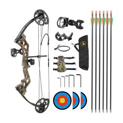 Arc &agrave; poulies Topoint M3 pour enfants RH 17 - 27 in 10-30 lbs 26" Forest camo
