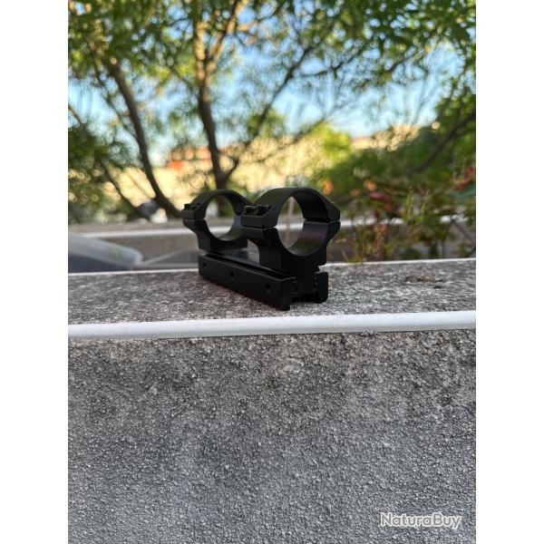 COLLIER DE MONTAGE MONOBLOC KONUS POUR LUNETTES 30-25.4MM RAIL 11MM OU 21MM