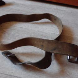 1905 Ceinturon, ceinture en cuir, pour &eacute;tui pistolet Suisse ou baionnette Rubin Schmidt.
