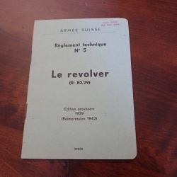 1939/42 Notice technique pour le revolver suisse 1882/29