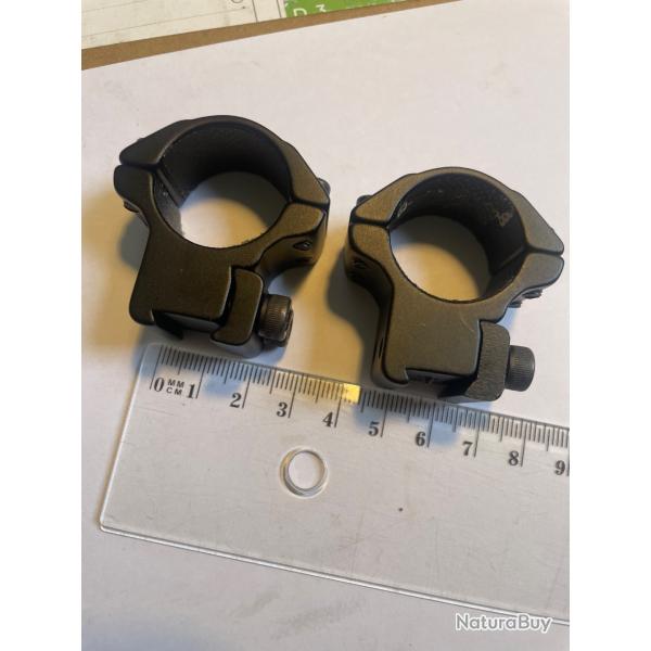 Paire de colliers de montage  25,4mm pour rail 11mm