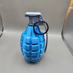 Grenade Mk2 d&eacute;corative bleu brillante bling bling