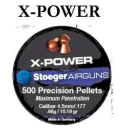 Plombs conique STOEGER x-power cal.4.5 par 1500