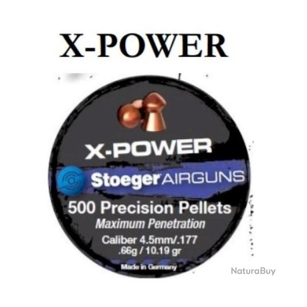 Plombs conique STOEGER x-power cal.4.5 par 1500