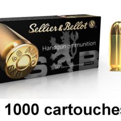 CARTOUCHES Sellier & Bellot 45 ACP 230GR FMJ 1 carton de 1000 munitions