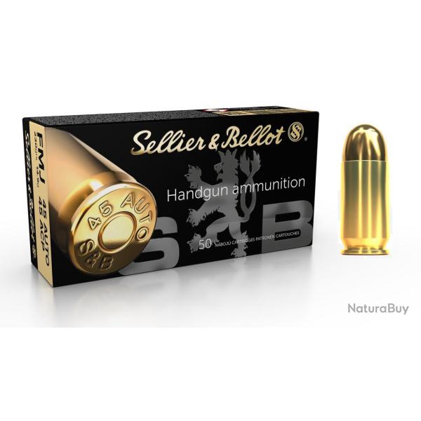 CARTOUCHES Sellier & Bellot 45 ACP 230GR FMJ 1 boite de 50 munitions