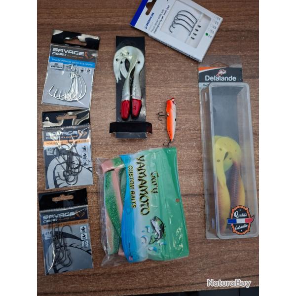 Lot des divers leurres souples /durs et hame�ons