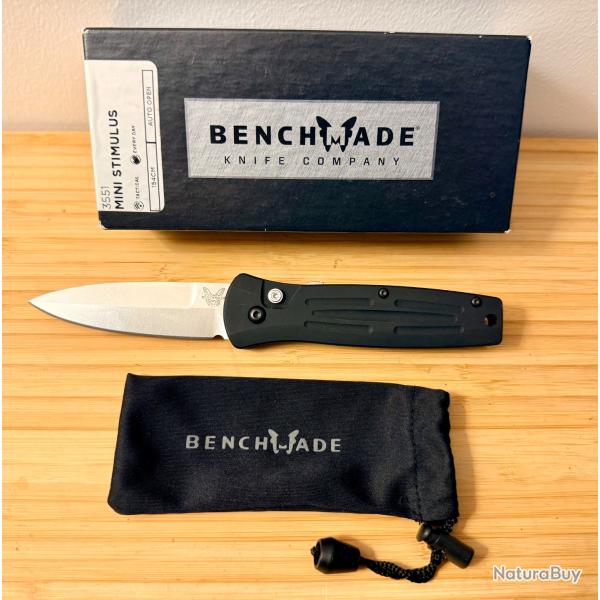 Benchmade 3551 Mini Stimulus - Mel Pardue - �tat Neuf - Bo�te & Housse d'Origine - Rare