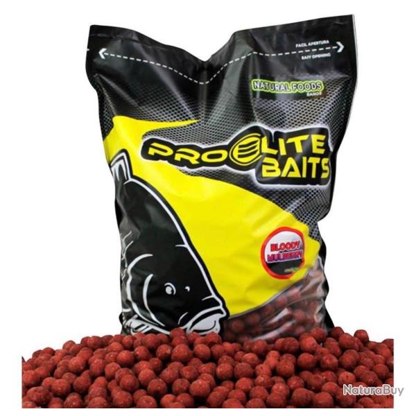op� ! Lot de 5 paquets de 3,5kg de Bouillettes Pro �lite baits bloody mulberry 24mm-3,5kg 4