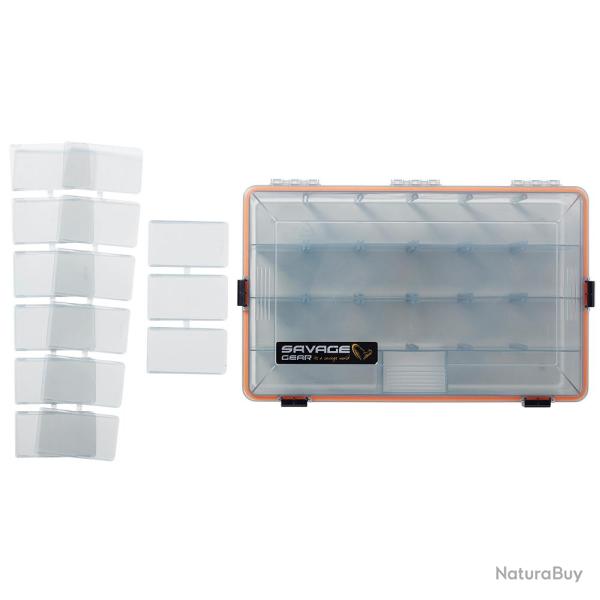 Bo�te de rangement Savage Gear WP Lurebox 4B Smoke 35,5 x 23 x 9,2cm