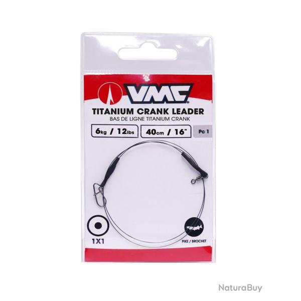 Bas de Ligne VMC Titanium Crank Leader 40cm A l'unit� 12 lbs