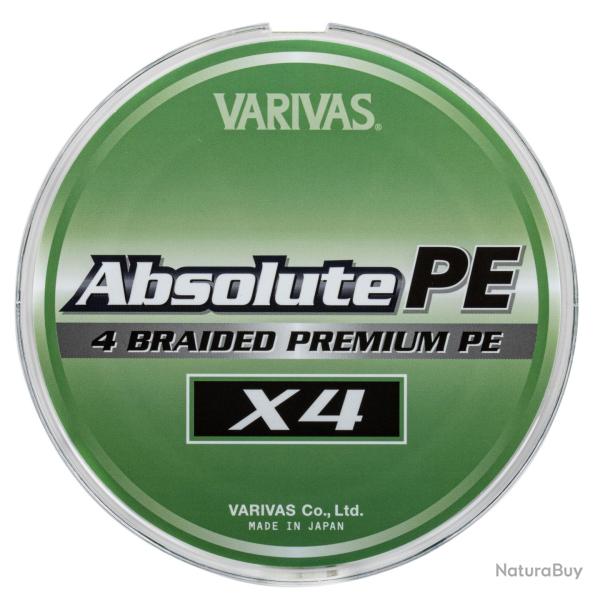 Tresse Varivas Absolute PEX4 150m PE 0.4 9,5 lb