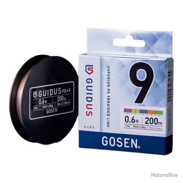 Tresse Gosen Guidus PE X9 Multicolore 150m PE 0.5 5,9 kg
