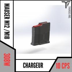 chargeur mauser / sauer M18/ S10/ S11/ M12/ S101/ S100 308w ... 10 coups Thurses Industries