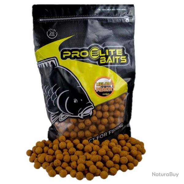 op� ! Lot de 5 paquets de 3,5kg de Bouillettes Pro �lite baits melon/peach 24mm-3,5kg 3