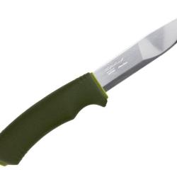 Poignard Morakniv BUSHCRAFT FOREST lame 11cm inox manche gomme vert + etui rigide vert
