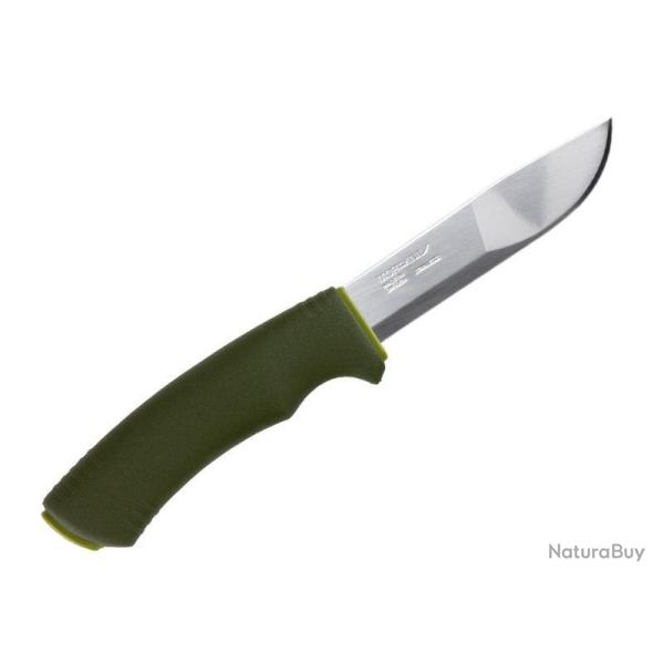 Poignard Morakniv BUSHCRAFT FOREST lame 11cm inox manche gomme vert + etui rigide vert