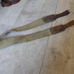Bretelle en toile et cuir &agrave; identifier. Jamais vue