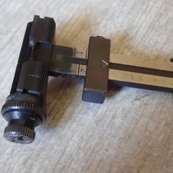 Correcteur hausse Hammerli / Furter pour fusil K31 suisse. Rehausseur microm&eacute;trique de pr&eacute;cison
