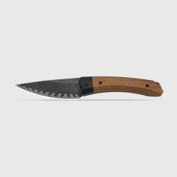 Couteau Kizer Momo Fix Lame Acier Damas VG-10 Manche Bois de Mkuruti Etui Kydex KI1124A1