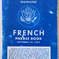Repro livret FRENCH PHRASE BOOK US WW2