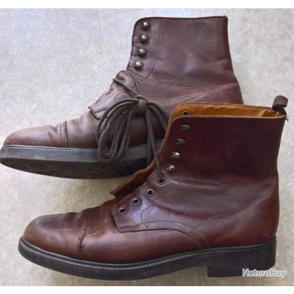 Chaussures cuir de type US WW2, brodequins, service shoes