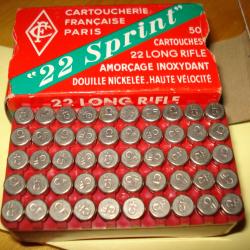Ancienne boite de cartouches 22 LR "22 Sprint" TBE