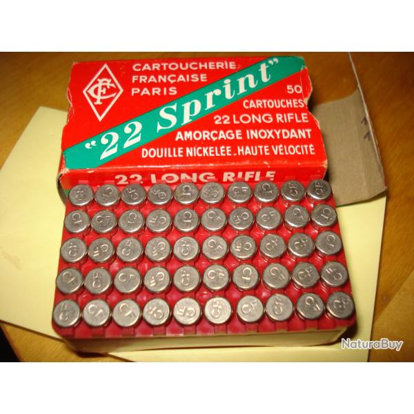 Ancienne boite de cartouches 22 LR "22 Sprint" TBE