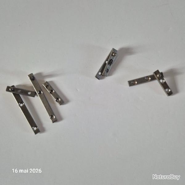 Lot de 4 charni�res pivots universelles en acier ancien