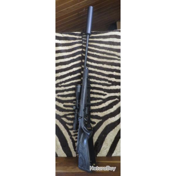 Carabine CZ 527 Varmint cal.222Rem canon mi-lourd 65 cm - silencieux - lunette - mallette