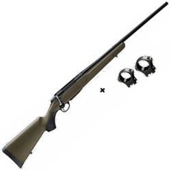 KIT CARABINE TIKKA T3X LITE OD GREEN 300WIN NS 3RD 24.3" 62CM M15X1 + MONTAGE 30MM