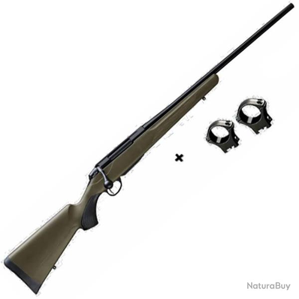 KIT CARABINE TIKKA T3X LITE OD GREEN 300WIN NS 3RD 24.3" 62CM M15X1 + MONTAGE 30MM