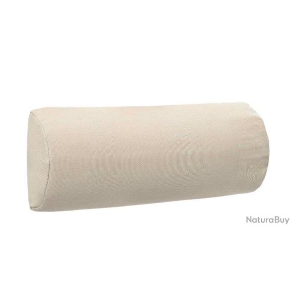 Appui t�te chaise longue textil�ne cr�me 40x7,5x15 cm confortable