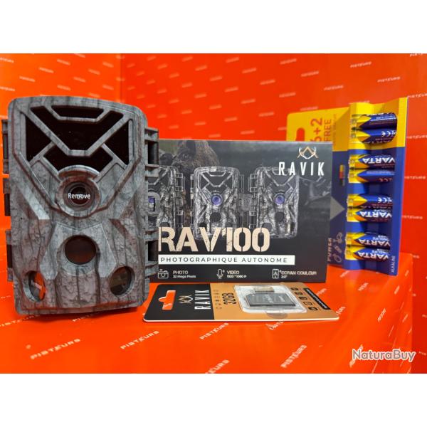Pi�ge photo-vid�o RAVIK RAV100 + Carte SD 32GB + Piles VARTA