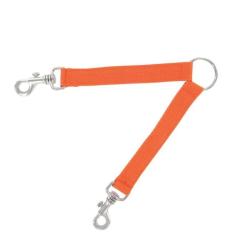 Coupleur Nylon Fuzyon Renforc&eacute; - Orange 2 chiens - 2 chiens