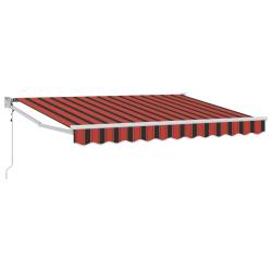 Auvent r&eacute;tractable &eacute;lectrique Orange, Noir et Jaune 3,5 x 2 m