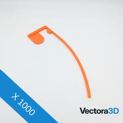 Lot de 1000 t&eacute;moins de chambre orange PETG - Chamber flags / drapeaux s&eacute;curit&eacute; stand & club de tir