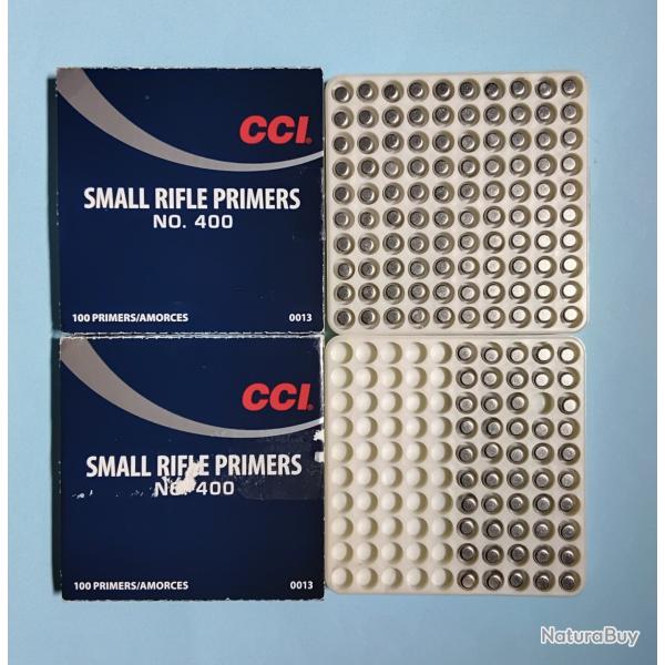Lot 149 amorces CCI Small Rifle N�400