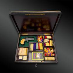 COFFRET de joueur avec PISTOLET Remington Deringer Over Under mod&egrave;le N&deg;3 - Etats-Unis - 1888-1912