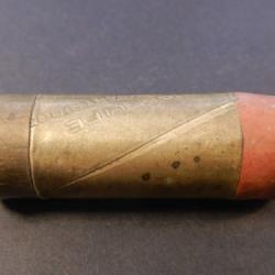 2349 - Rare - CAL 12 a broche plombs de 4 - Feuillard grav&eacute; :HIGT-   GAS TIGHT-CARTRIDGE