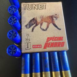 Cartouche TUNET Duo cal12/70 Sp&eacute;cial Renard 36g plomb 2 et 4 - lot de 100 cart + 20 gratuites